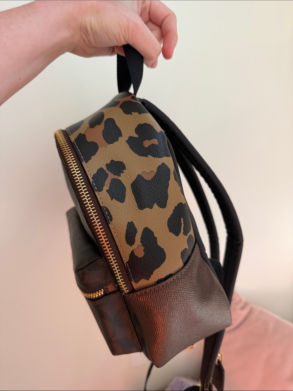 Coach Mini Backpack in Brown Signature Canvas with Gold Accents - Picture 7 of 9